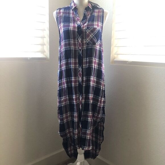 Rails Jordyn plaid tunic slit sides S NWT - Picture 1 of 8